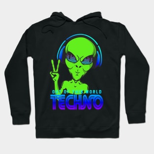 Techno Alien EDM Sound Speaker Club Hoodie